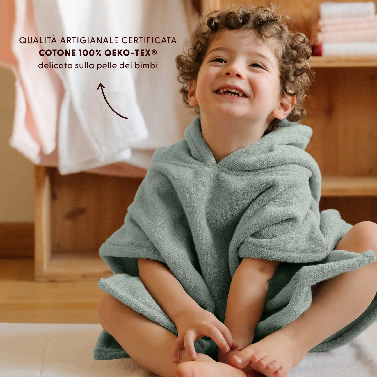 dalfilo-poncho-bimbi-in-spugna-cotone-con-cappuccio image 5