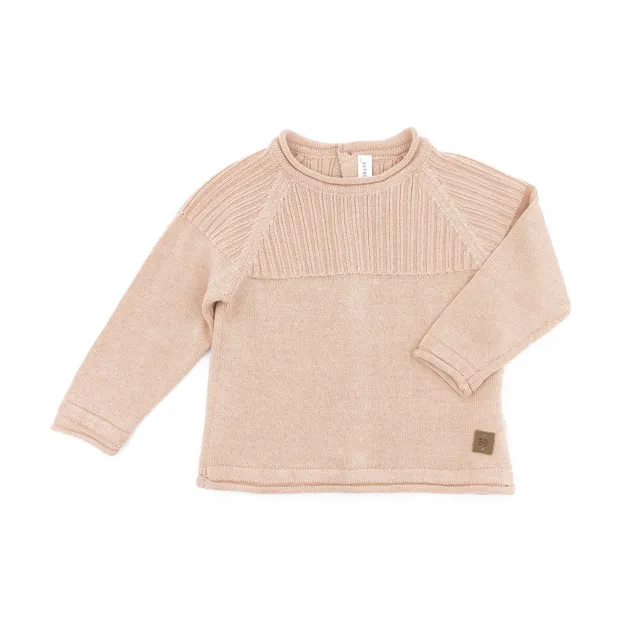 bamboom-maglia-apertura-dietro-costine-rosa-04-maglia-neonato-knitted image 1