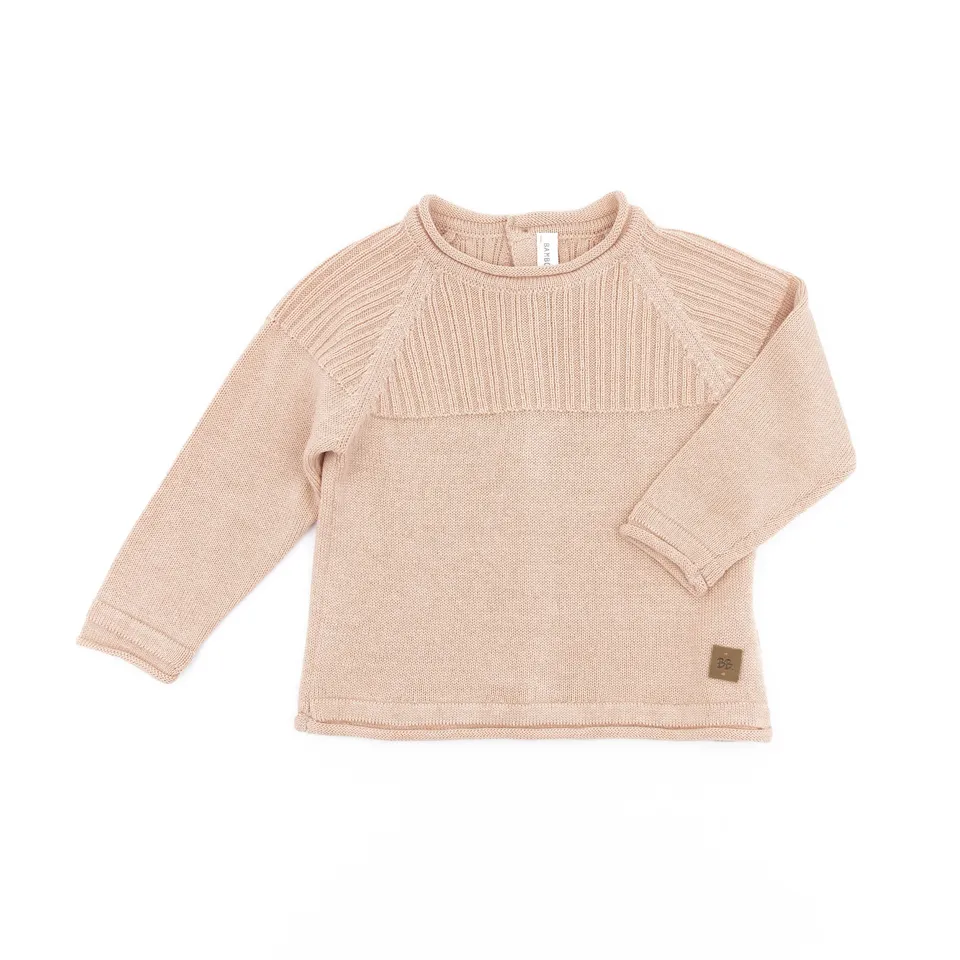 bamboom-maglia-apertura-dietro-costine-rosa-04-maglia-neonato-knitted image 1