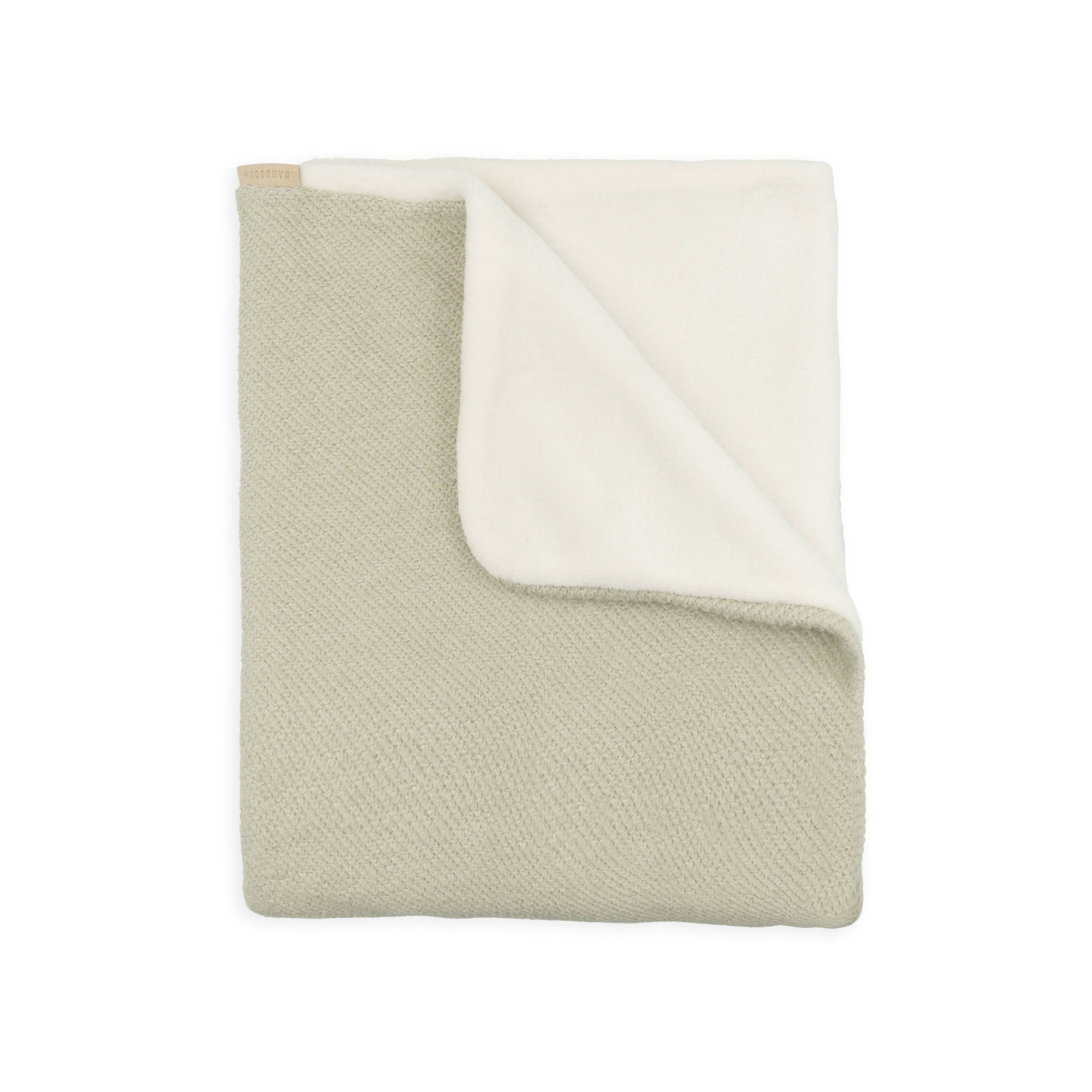 bamboom-copertina-lettino-brushed-spugna-peluche-sage-olive-410 image 1