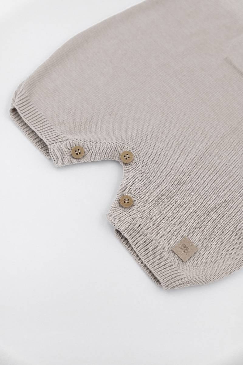 bamboom-pagliaccetto-con-tasca-knitted-cammello-33-manica-corta image 4