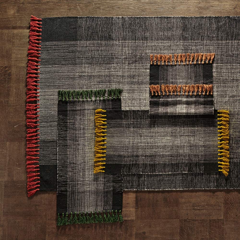 fazzini-sale-e-pepe-tappeto-in-cotone-tessuto-a-mano-60x110-cm-rosso image 2
