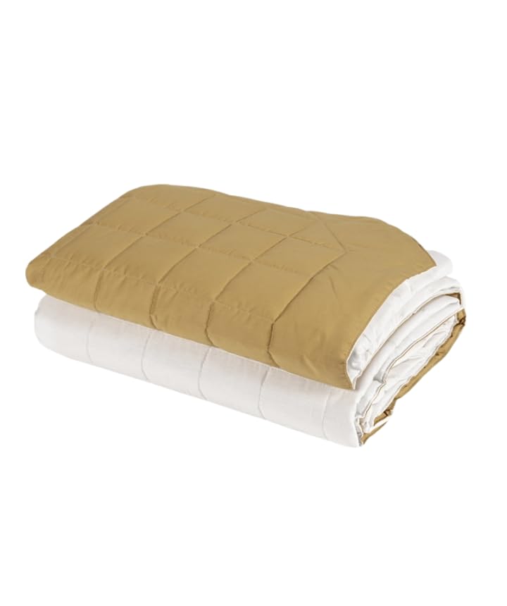 fazzini-dialogo-quilt-2-piazze-offwhite-senape image 1