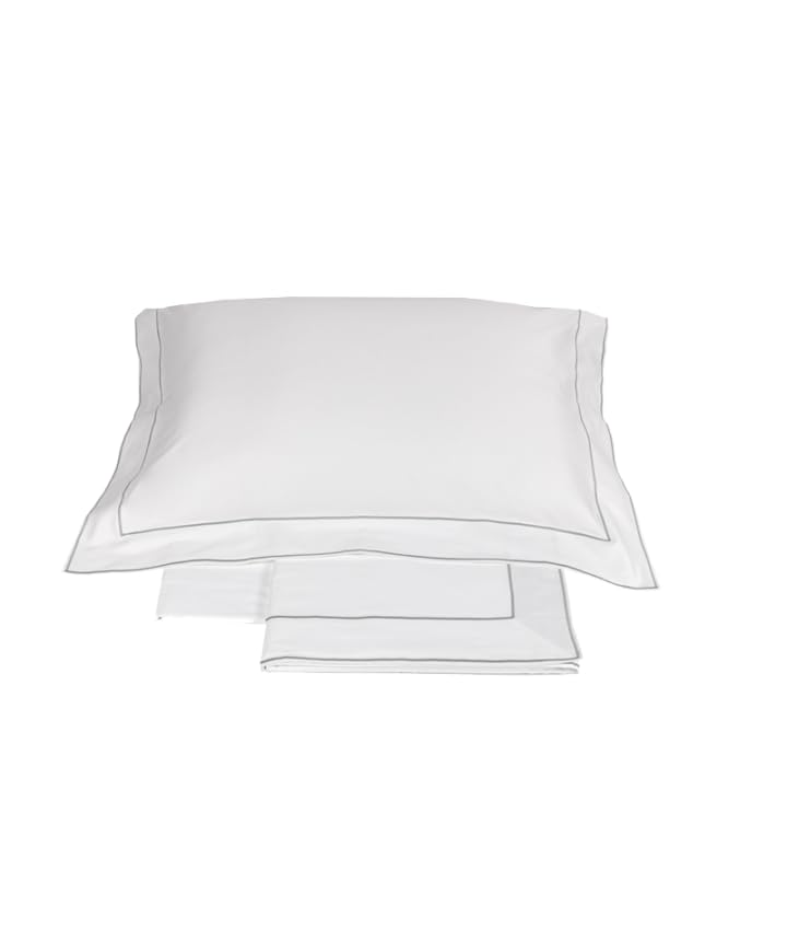 fazzini-isola-completo-lenzuola-2-piazze-bianco-grigio image 1