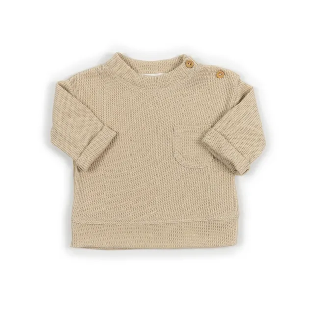 bamboom-maglia-bimbo-almond-cream-273-in-jersey-waffle image 1