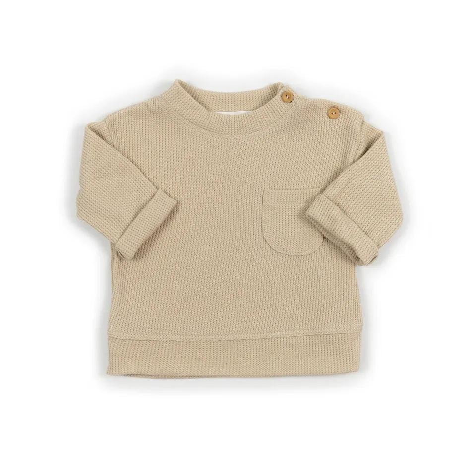 bamboom-maglia-bimbo-almond-cream-273-in-jersey-waffle image 1