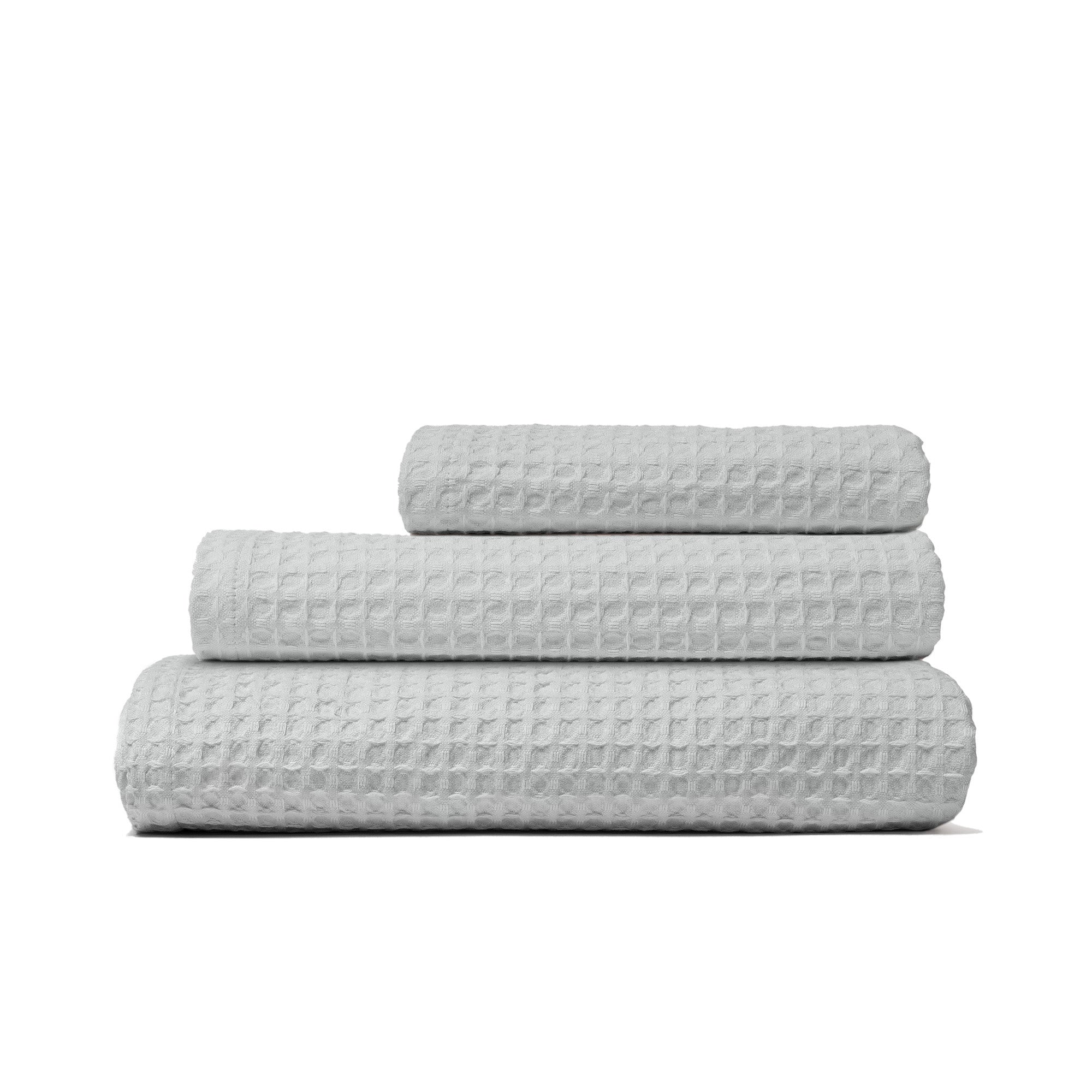 dalfilo-set-3-asciugamani-nido-d-ape-viso-mani-doccia-380-g-m2 image 1