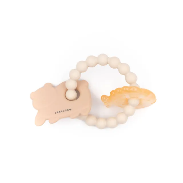 bamboom-massaggiagengive-orso-e-pesce-soft-pink-17-silicone image 1