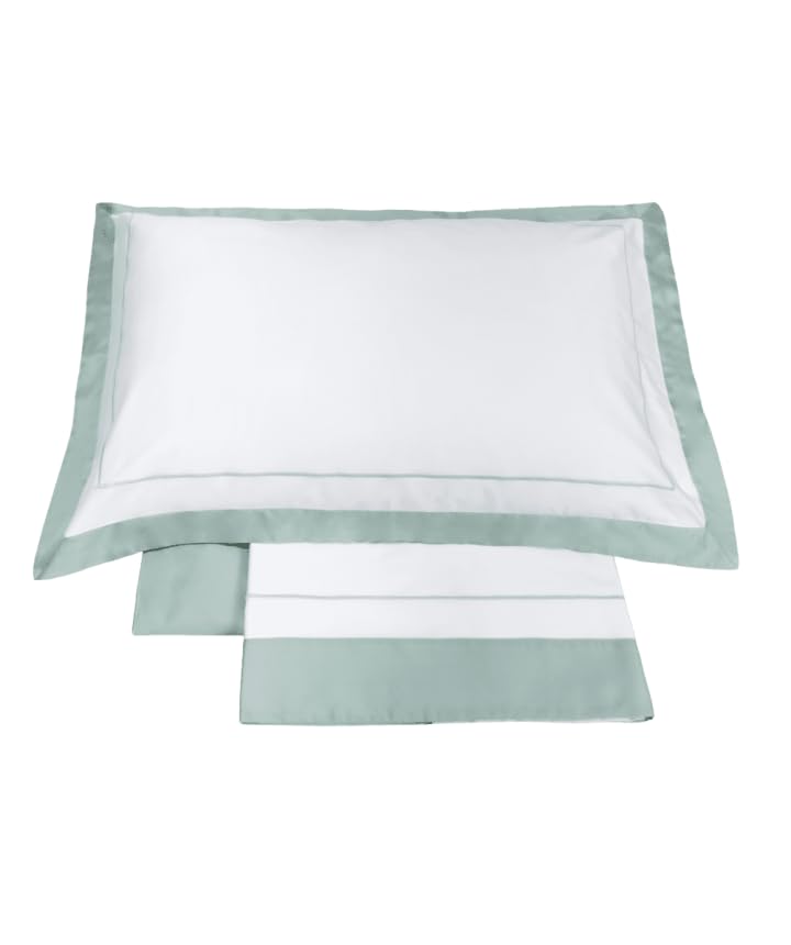 fazzini-atelier-darsena-completo-lenzuola-2-piazze-bianco-celadon-raso-300tc image 3