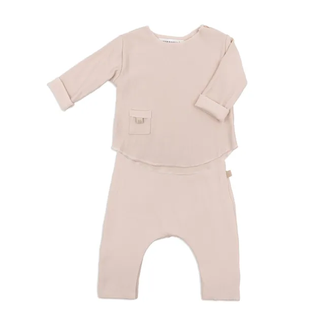 bamboom-twinset-pure-vintage-pink-341-completo-neonato-maglia-pantaloncino image 1