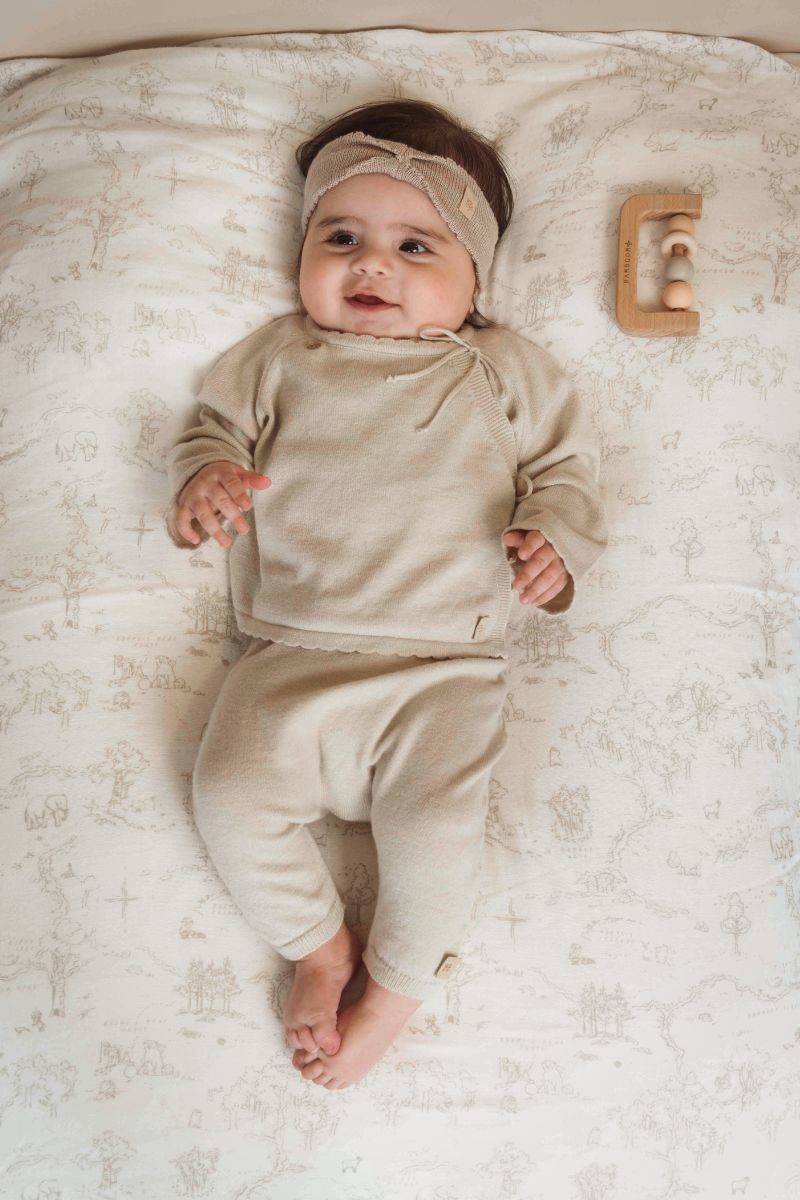 bamboom-maglia-apertura-incrociata-bimba-sand-10 image 4