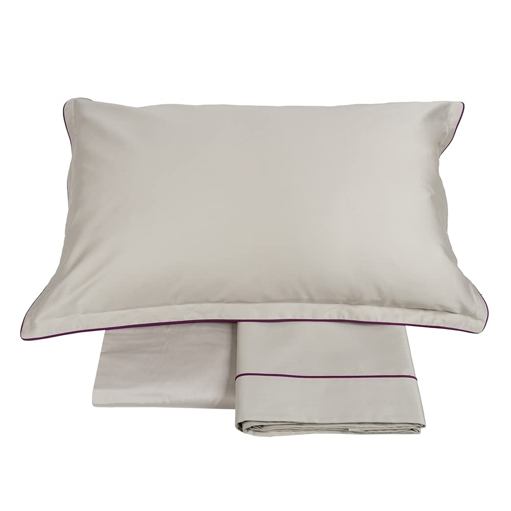 fazzini-deal-completo-lenzuola-2-piazze-grigio-prugna-raso-300tc image 1