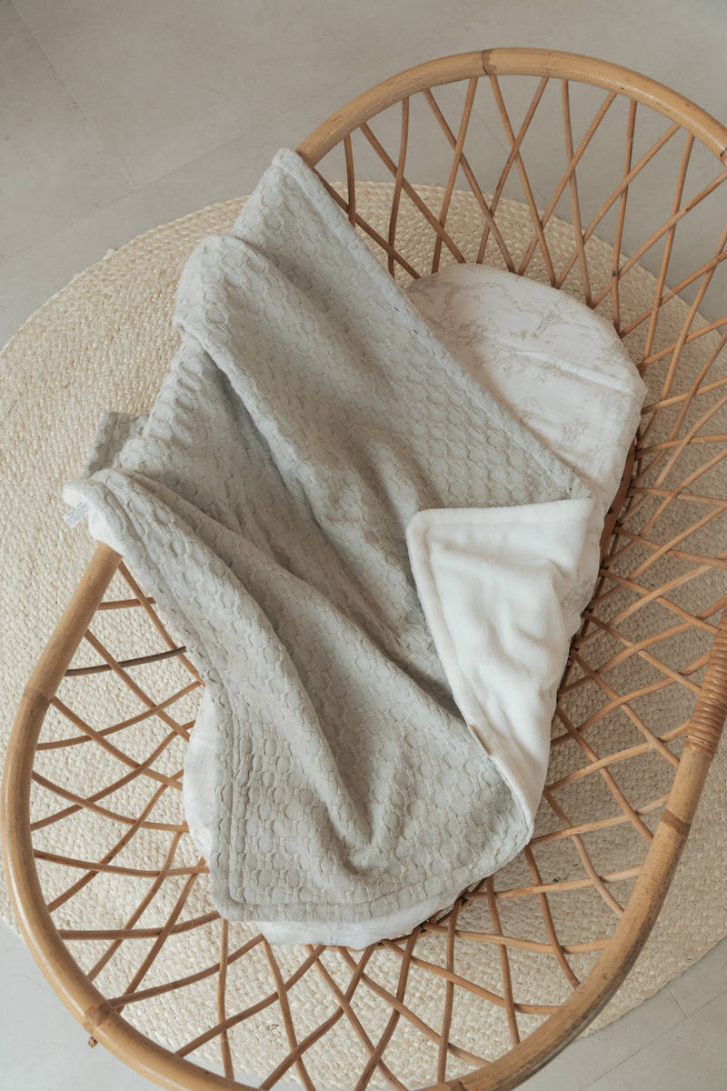 bamboom-coperta-lettino-140x100-honey-spugna-peluche-oyster-grey-112 image 2
