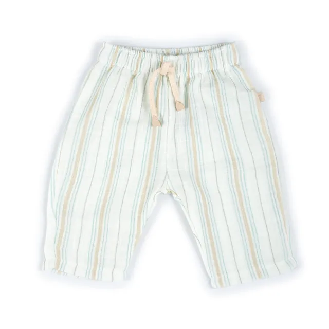 bamboom-pants-lino-look-stripe-white-blu-272-pantalone-bimbo image 1